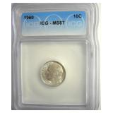 1960 Dime ICG MS67