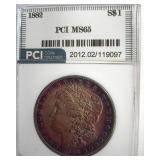 1882 Morgan MS65 LISTS $400