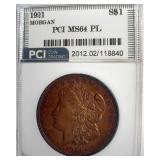 1921 Morgan MS64 PL LISTS $1000