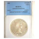 1964 Dollar NNC MS69 PL Confederation Meetings