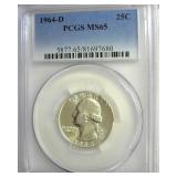 1964-D Quarter PCGS MS65
