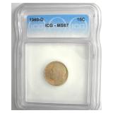 1960-D Dime ICG MS67