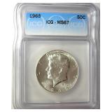 1965 Kennedy ICG MS67 LISTS $2600 RARE SLAB!