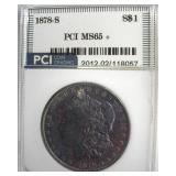 1878-S Morgan MS65+ LISTS $550