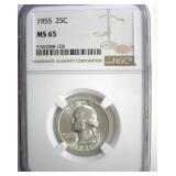 1955 Quarter NGC MS65