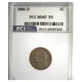 1998-D Nickel MS67 FS LISTS $900 IN 66 FS