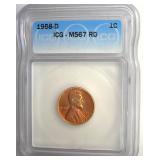 1958-D Cent ICG MS67 RD LISTS $275