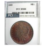 1883 Morgan MS66 LISTS $650