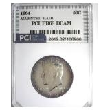 1964 Accented Hair Kennedy PR68DC LISTS $9000