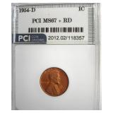 1954-D Cent MS67+ RD LISTS $1200