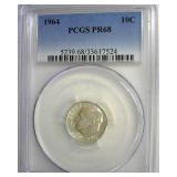 1964 Dime PCGS PR68