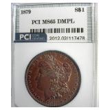1879 Morgan MS65 DMPL LISTS $10500