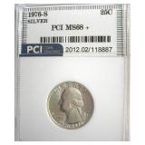 1976-S Silver Quarter MS68+ LISTS $400