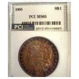1885 Morgan PCI MS65 Fantastic Color