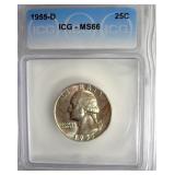 1955-D Quarter ICG MS66