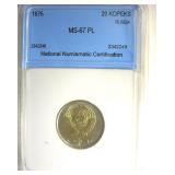 1975 20 Kopeks NNC MS67 PL Russia