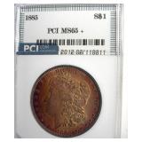 1885 Morgan PCI MS65+ Golden Purple