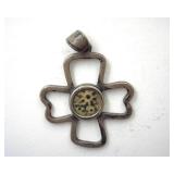 Silver Pendant Widows Mite Bronze Coin