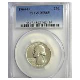 1964-D Quarter PCGS MS65