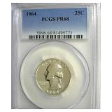 1964 Quarter PCGS PR68