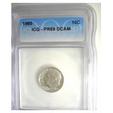1960 Dime ICG PR69 DCAM LISTS $600
