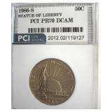 1986-S 50c Statue of Liberty PCI PR70 DCAM