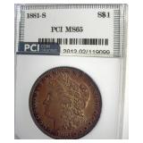 1881-S Morgan PCI MS65 Excellent Toning