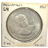 1961 Peso Philippines Y 42 KM 192