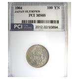 1964 100 Yen Silver PCI MS68 Japan Olympics