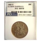 1995-S 50c Olympic Baseball PCI MS70