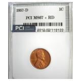 1957-D Cent MS67+ RD LISTS $6500