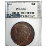 1922 Peace MS67 LISTS $10000