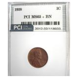 1928 Cent PCI MS65+ BN
