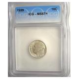 1959 Dime ICG MS67+ LISTS $285
