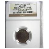 1890 1/4P NGC MS64 BN Raindrop Race Wager