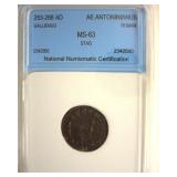 253-268 AD Gallienus Stag MS63 Ancient Rome