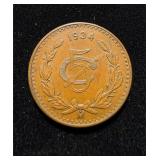 1934 5 Cents UNC Mexico