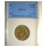 1975 Rouble NNC MS67 PL Russia KEY