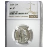 1955 Quarter NGC MS65