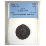 138-161 AD Antoninus Pius VF20 Ancient Rome