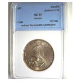 1913 3 Mark NNC MS64 Prussia Germany