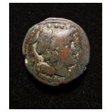 250BC Athena/Prow Roman VF+ AE AS 4 Pellets