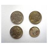 1937 x3 1942 5C 10C 4 PC LOT