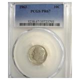 1963 Dime PCGS PR67