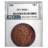 1896 Morgan PCI MS65+ Fantastic Color