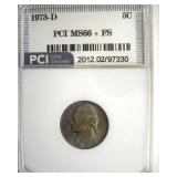 1973-D Nickel MS66+ FS LISTS $260