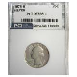 1976-S Silver Quarter MS68+ LISTS $400