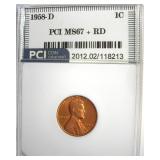 1958-D Cent MS67+ RD LISTS $3000