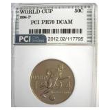 1994-P 50c World Cup PR70 DCAM LISTS $225