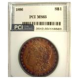 1896 Morgan PCI MS65 Impressive Color